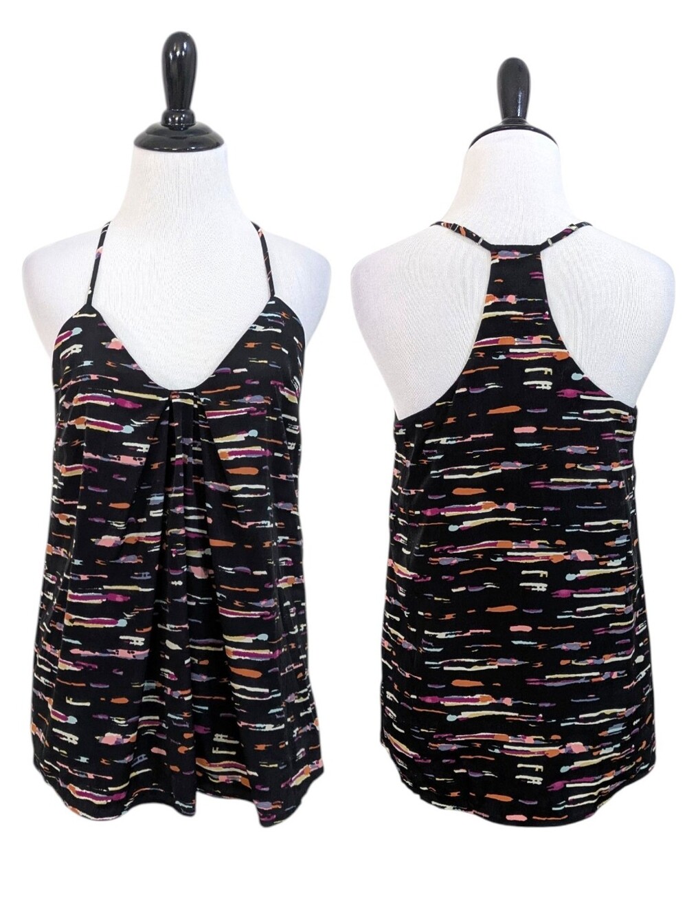 Greylin Blouse - Size XS Womens - Black, Pink, Orange, Purple, Yellow